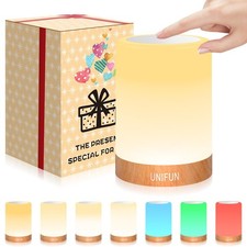 Touch Sensor Dimmable RGB Table Lamp for Bedroom  Living Room, Gift Pack