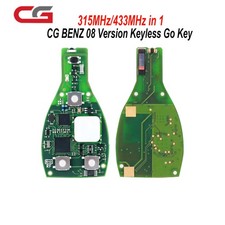 CG MB 08 Version Keyless Go Key 2-in-1 315MHz/433MHz For Mercedes W164 W221 W216