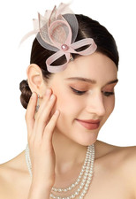 Fascinator Hair Clip Headband for Women Mesh Flower Tea Party Hat