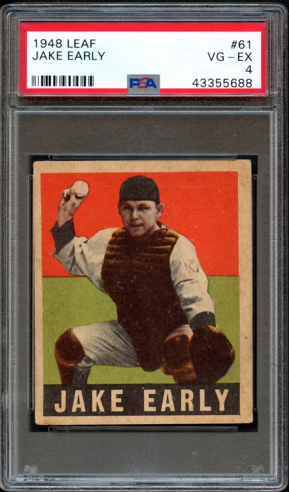 BB - 1948 Leaf - #61 - Jake Early - PSA 4 - VG-EX