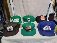 LOT OF 6 VINTAGE SNAPBACK PATCH TRUCKER CAPS