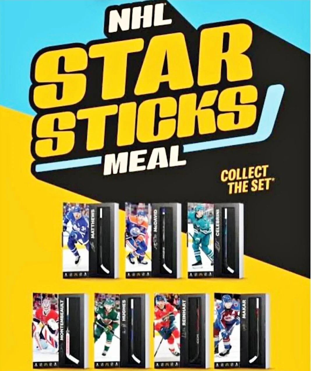 SEALED 2026 McDonald's NHL Star Mini Hockey Sticks - 1 Random Stick