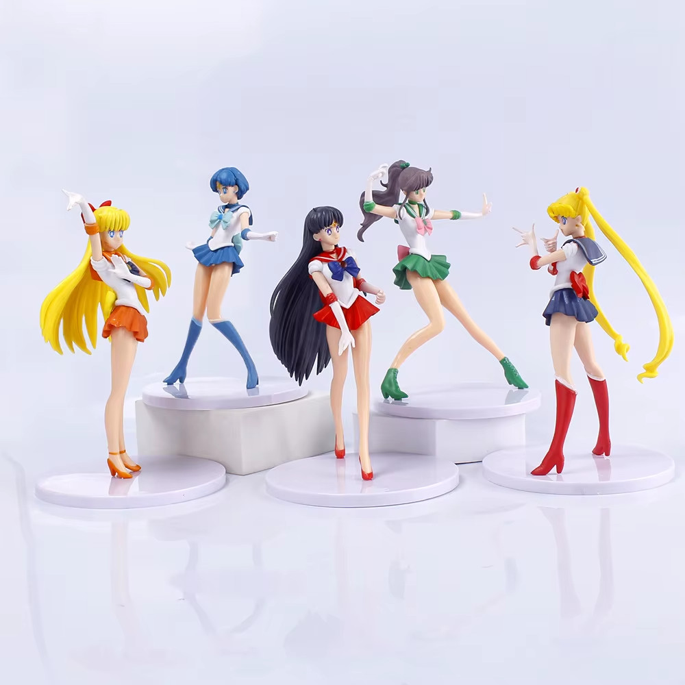 Figurines Sailor Moon pack de 5 pour décorer une étagère de chambre manga - 2