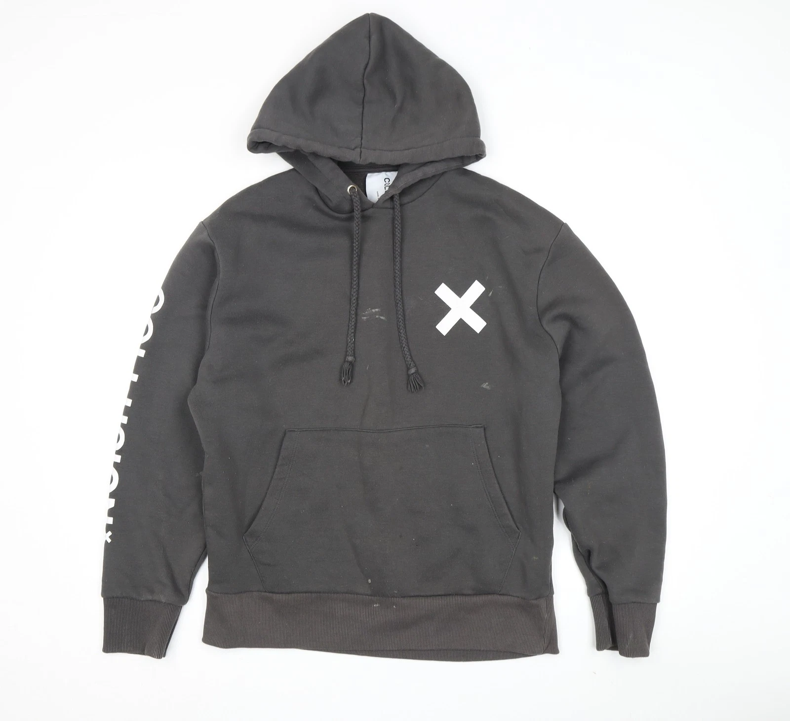 Collusion Unisex Black XXS Pullover Hoodie