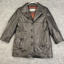 Wilsons Leather Pelle Studio Coat Womens Extra Large Black Thinsulate Lined