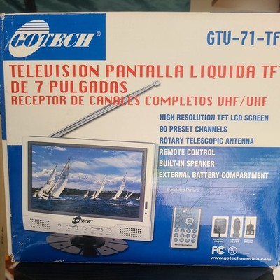 GOTECH 7'' TFT LCD COLOR TELEVISION FULL CHANNEL UHF/UHF RECEIVER GTV-75-TFT