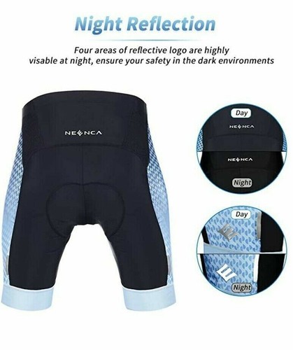 Calzoncillos cortos de ciclismo NEENCA para hombre 4 D acolchados gel para hombre ciclismo gris S - Imagen 3 de 3