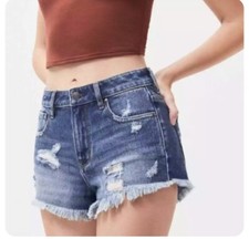 Pacsun Women's Shorts Size 25 Ripped Distressed High Rise Festival Cutoff Denim