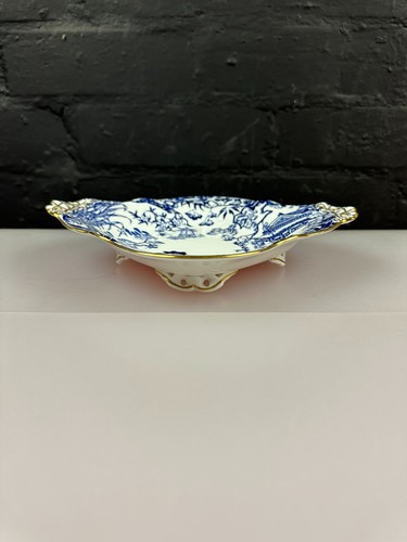Royal Crown Derby Blue Mikado Footed Acorn Handle Dish 8.75" XXXIX 1976 1st - Picture 2 of 8