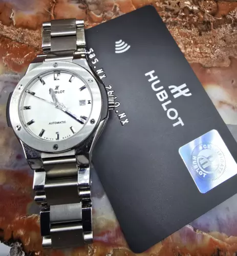 Hublot Classic Fusion Titanium White 33m Automatic Ladies Watch W/Cert Low Price