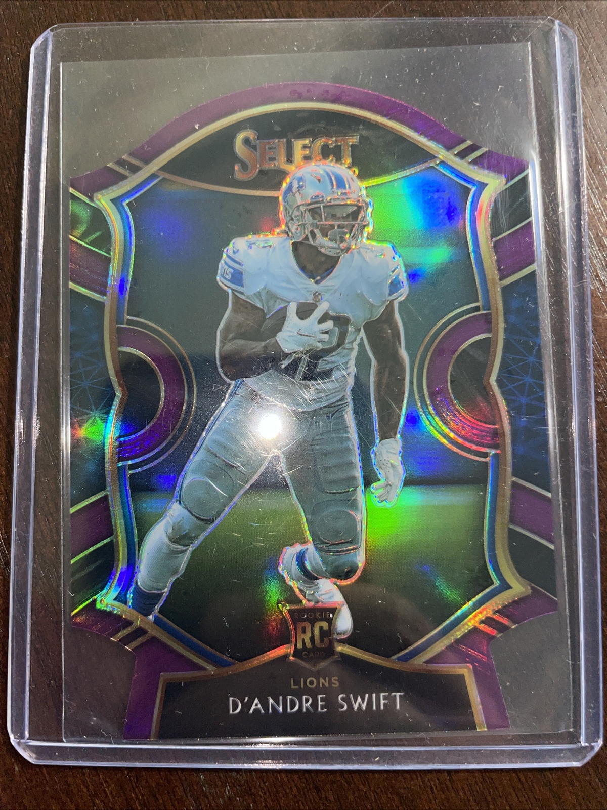 D'Andre Swift Rookie Concourse Die-Cut Purple Prizm - 2020 Panini Select FB #51