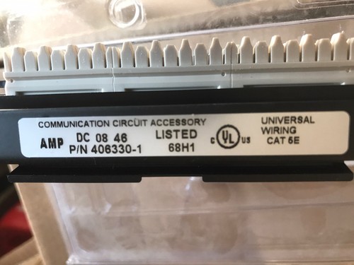 TYCO 24 PORTS CAT. 5E PANNEAU PATCH NOIR 406330-1. Tout neuf - Photo 9/9
