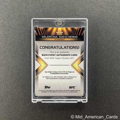 2024 Topps Chrome UFC - Main Event Autographs Gold Refractor #MEA 