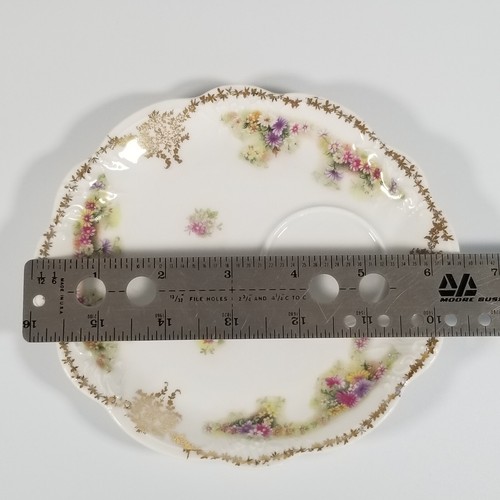 Vintage C T GERMANY Pink Floral With Gold Embellishments Tea Cup Saucer - Picture 11 of 12