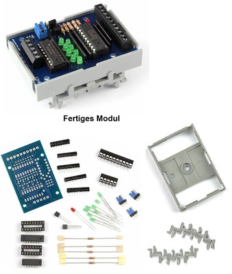 Raspberry-SPS Baugruppe I2C DIGITAL IN 8 Bit 5-24V Bausatz I2HE mit Halter