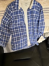 Size M - L.l.bean Maine Cotton Fleece-lined Shirt Blue