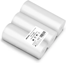 [2024 New] 11" X 50' 3 Rolls, Vacuum Sealer Rolls Bags for Food, Great for Food 
