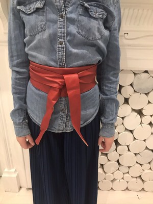 genuine leather obi belt