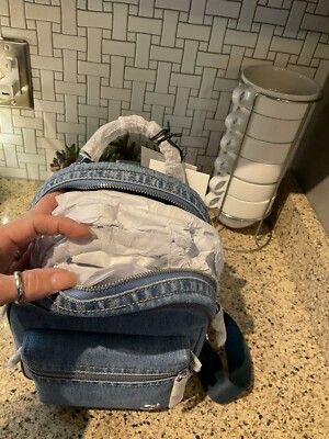 COACH Charter Pack Denim Shoulder Crossbody Bag Indigo blue