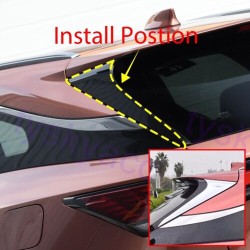 Chrome Rear Window Side Spoiler Wing Trim For Lexus RX 2023-2024 Accessories - Foto 2 di 5