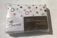 OsoCozy 100% Cotton 1 Pack 6 Unbleached Pre-Folded Diaper  7-15 LBS