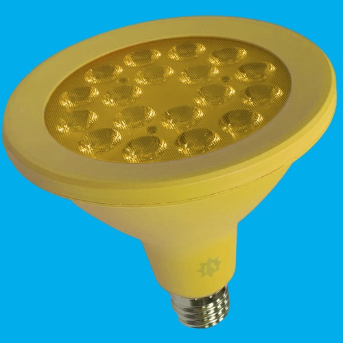 18W PAR38 Yellow Coloured LED Flood Reflector ES E27 Light Bulb Lamp - Picture 6 of 7