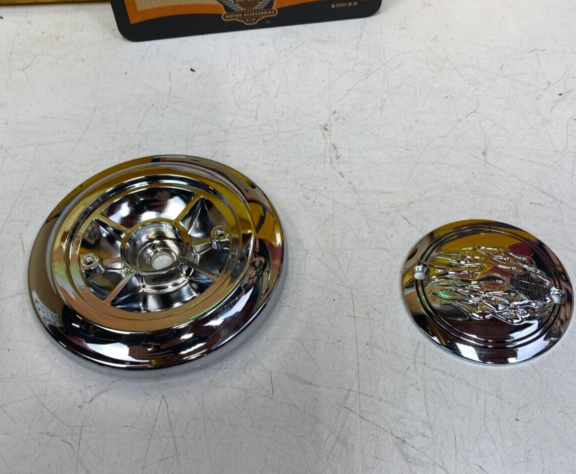 08-17🔥OEM Harley Dyna Flames Air Cleaner Cover Filter Breather