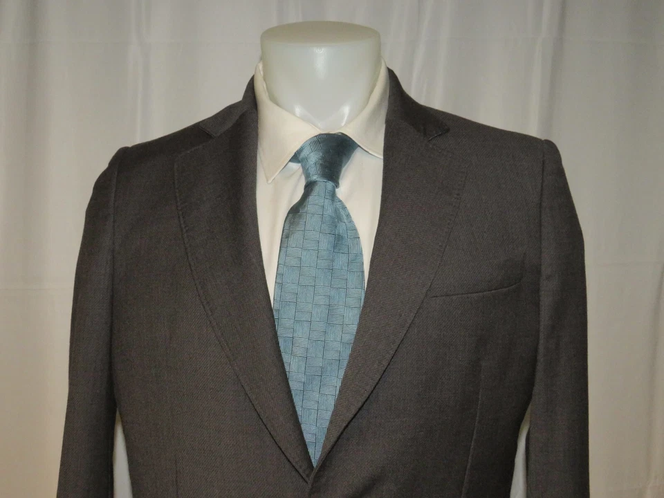 Traje de dos botones Maison Margiela MM10 2002 gris gabardina lana pesada de colección 40 Foto 4 de 4