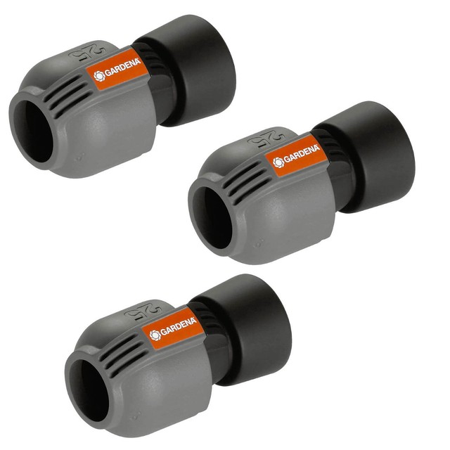3x GARDENA Connector Rohranschluss 0 31/32in > 1 Inch Core Thread