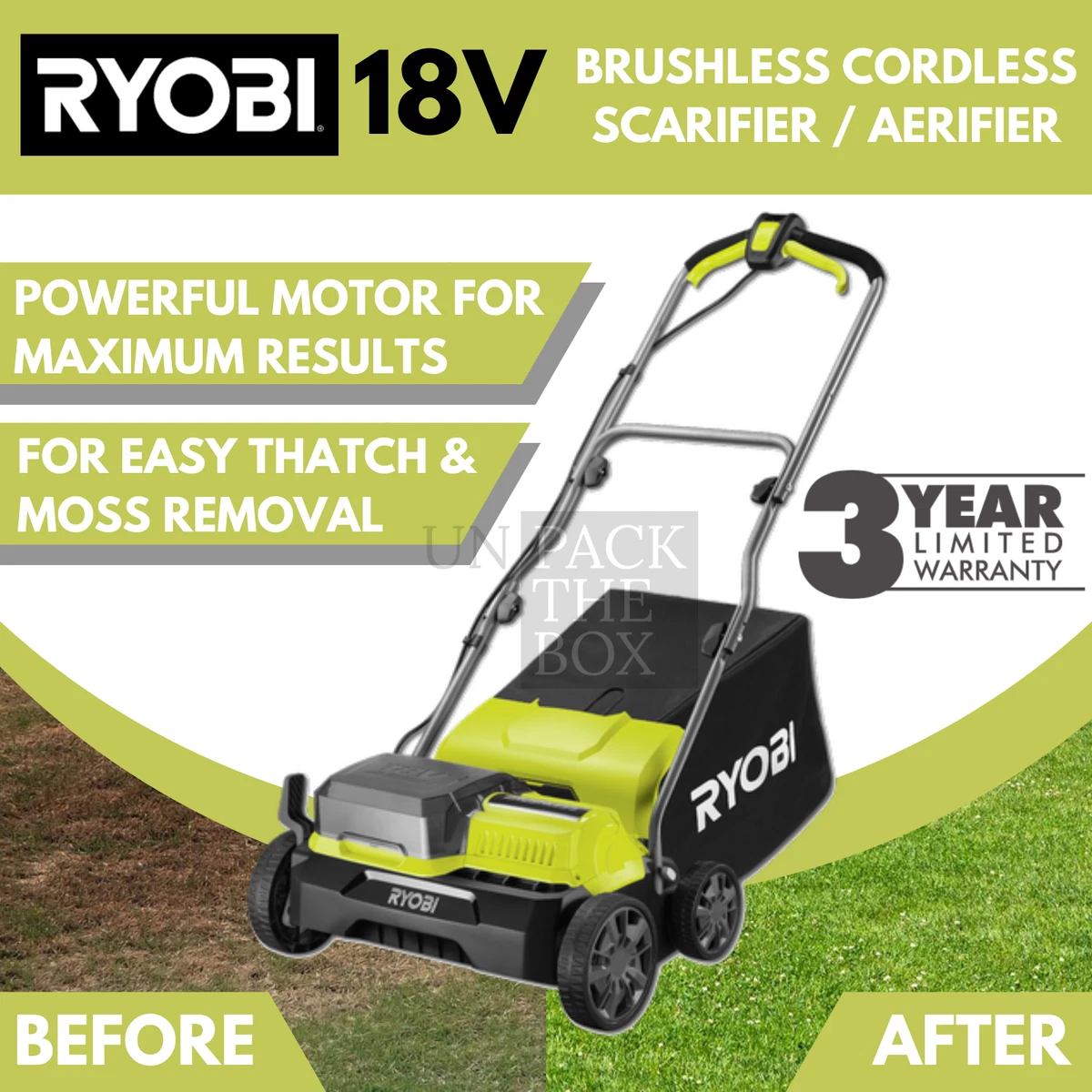 Ryobi scarifier online cordless