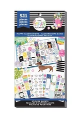 Me & My Big Ideas Sticker Sheets Happy Illustrations The Happy Planner 521 Pcs
