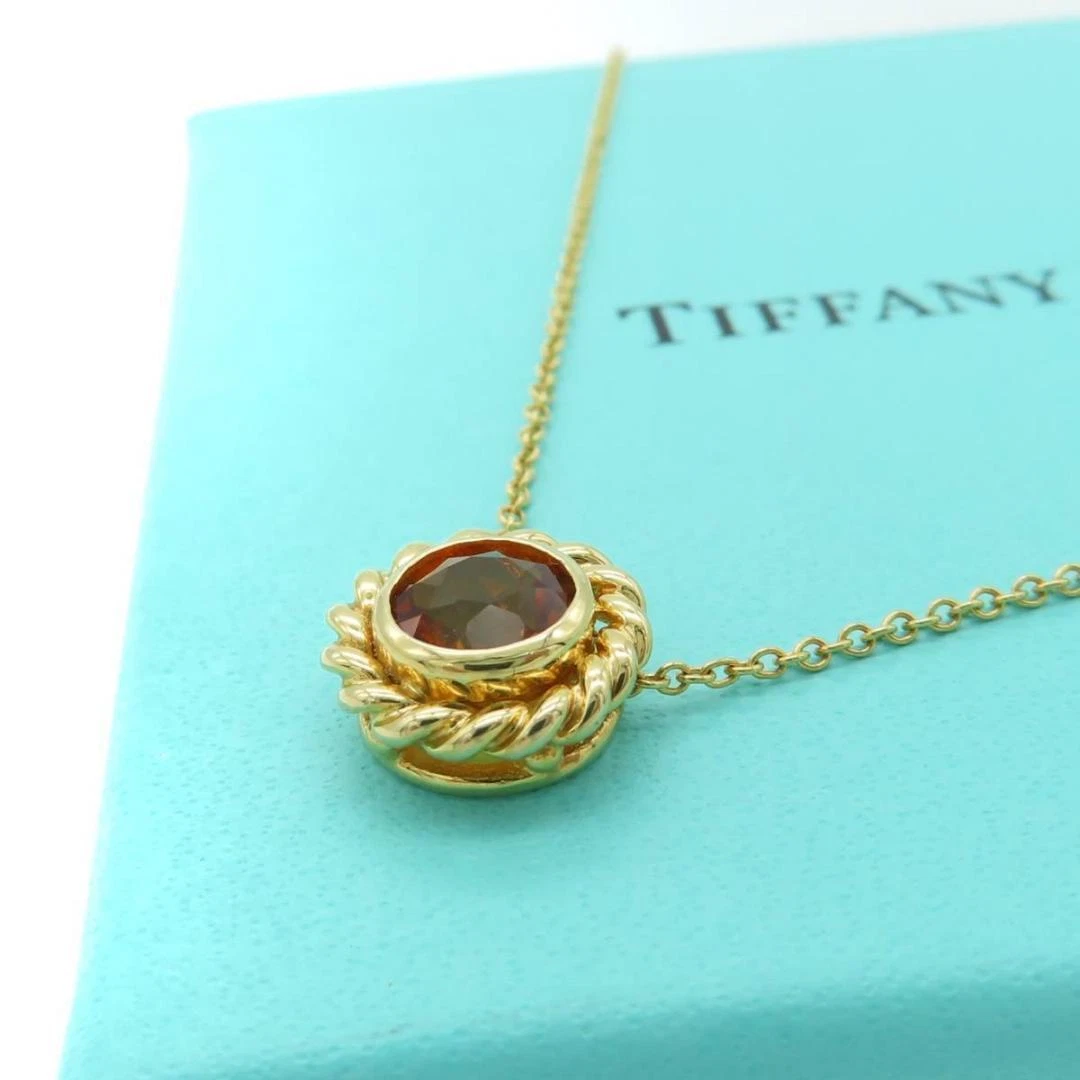 TIFFANY CO. Necklace 18K Yellow Gold Orange Citrine November