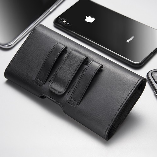 For Universal Smart Phones Horizontal Card Slot Case Cover Pouch Flip Belt Clip - Picture 5 of 11