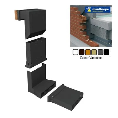 Manthorpe Telescopic Adjustable Underfloor Wall Vent with Airbrick & Extensions