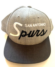 Mitchell  Ness San Antonio Spurs Foundation Script Adjustable Snapback Hat Cap