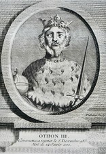 OTHON III (980-1002) PORTRAIT ENGRAVING FROM 1770