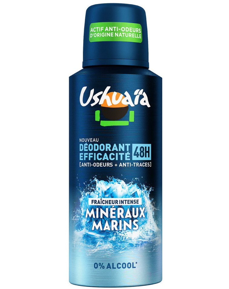 Ushuaia Homme déodorant spray minéraux marins lot de 3 x 150ml pour une fraîcheur quotidienne