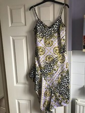 Versace Style River Island Dress With Animal And Scarf Print Size 6