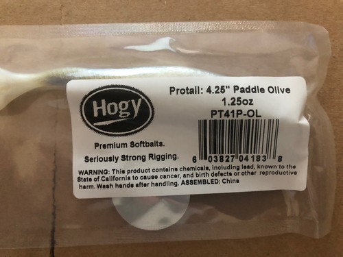 HOGY Protial Softbait Paddle OLIVE/SAND EEL 4.25" 1.25 oz "SHIPS FREE" - Picture 3 of 3