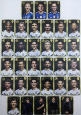 FERRERO DFB Team Cards WM 2018 alle 32 Sammelkarten ohne Album KOMPLETT