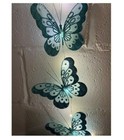 Light Up Butterfly Hanging Garland String of 5 Glitter Butterflies Battery Pack 