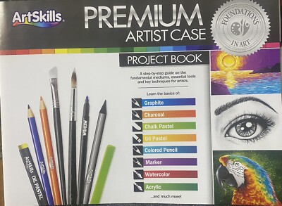 New 192 Piece Art Set Wood Case Deluxe Wooden Box Artist Premium