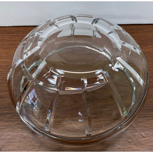 Vtg Bohemia Lead Crystal Bowl Heavy Czech Republic Hand Cut Spiral Pattern 7" - Picture 3 of 10