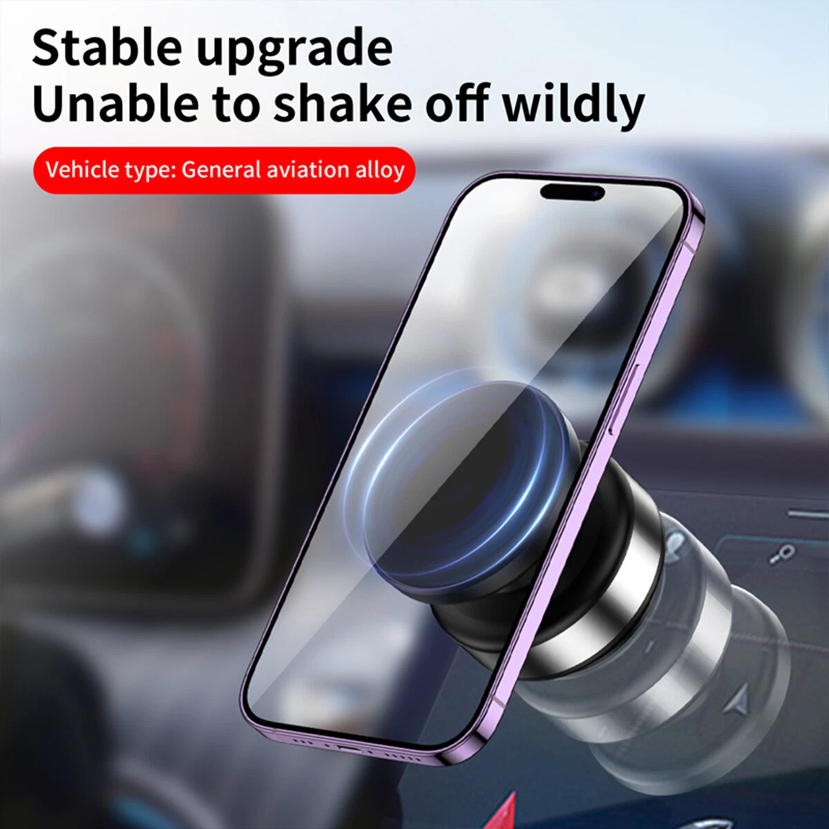 Electric Vacuum Magnetic Suction Cup Car Phone Holder Stand Mount 360° Rotation Electric Vacuum Magnetic Suction Cup Car Phone Holder Stand Mount 360° Rotation