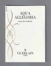 Dépliant  publicitaire  - Aqua Allegoria de Guerlain recto verso