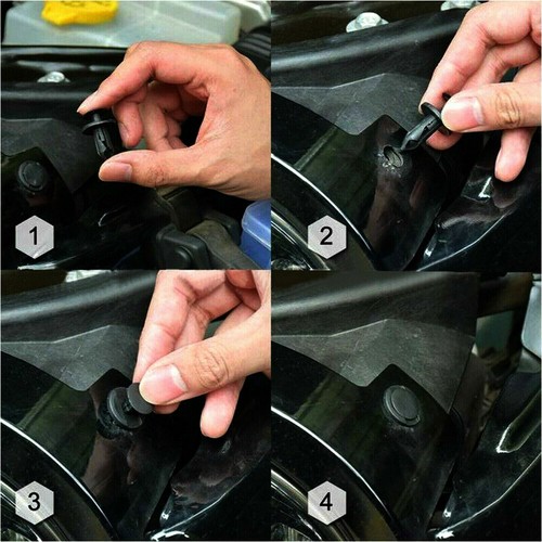 Car Body Rivet Push Pin Plastic Fastener Retainer Bumper Fender Trim Clips - Picture 85 of 106