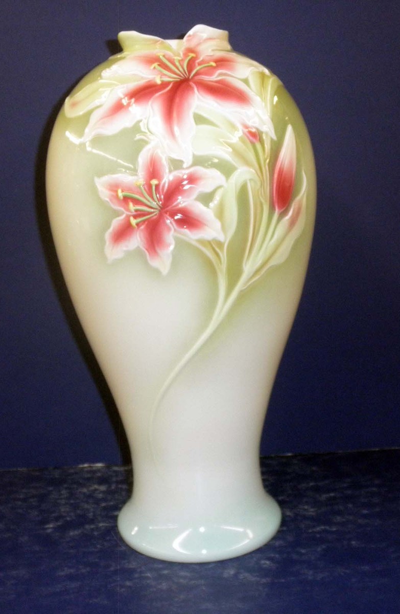 lilyです New in Box- Franz Pink Lily Vase- XP1820 | eBay