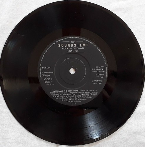 The Sounds/EMI Rock Showdown USA V UK 7" EP Single.SHOWDOWN 1.Saxon/Escape Club+ - Picture 3 of 4