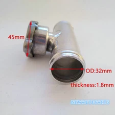 1.25" 32mm OD In Line Radiator Tuck Hose Remote CNC Billet Fill Filler Neck/Cap 