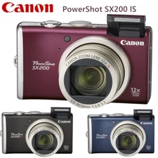 Canon PowerShot SX200 lS 12.1MP CCD Camera 12x Zoom 3.0-inch LCD English 90% New